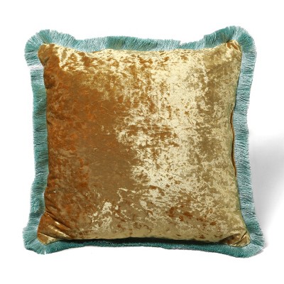 Amelie Home Retro Square Velvet Throw Pillow