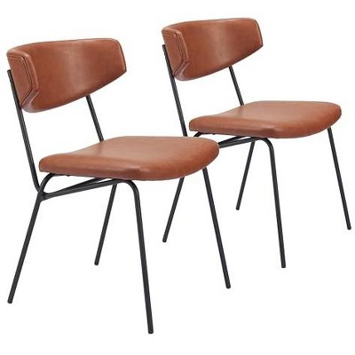 Zuo Charon Dining Chair (Set of 2) Vintage Brown