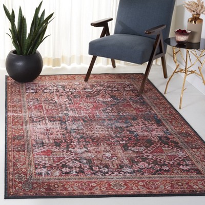 Tucson Rust and Green 3' x 5' Washable Area Rug