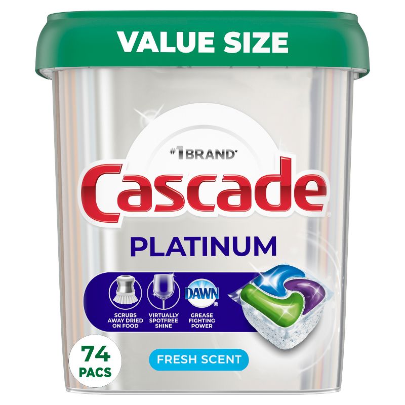 Cascade Fresh Platinum Action Pacs - 74ct, 1 of 19
