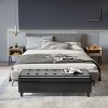 GlasFlength Ottomans and Benches Ottoman Storage Bench Faux Leather Storage Chest with Lift Top Tufted Ottoman for Bedroom, Black, 51.8"*19.7"*13.8" - 2 of 4