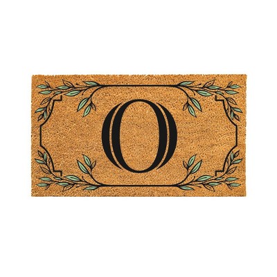 28" x 16" Monogram Coir Mat, Letter  "O"
