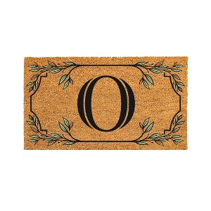 28" x 16" Monogram Coir Mat, Letter  "O" - 1 of 4