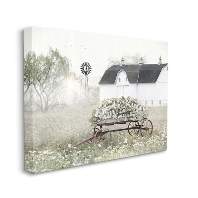 Vintage Country Flower Wagon Canvas Wall Art, 18 x 22