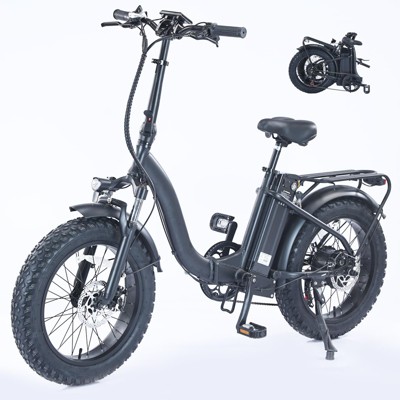 Electric Bike for Adults Folding Electric Bicycles with 500W Motor, 48V 13AH Battery, 7 Speed Adult Ebike for Mountain Beach Snow, Dark Gray