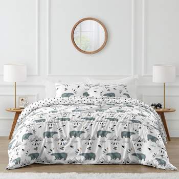 Sweet Jojo Designs Full/Queen Comforter Bedding Set Bear Mountain Blue and White 3pc