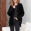 Women's Cardigan Sweaters Open Front Oversized Button V Neck Loose Soft Knit Outwear - 2 of 4