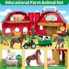 Farm Animals Toys for Toddlers 1-5 Years Old Big Red Barn Playset with Tractor Educational Learning Toys Ideal Christmas Birthday Gifts - 3 of 4