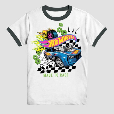 Boys' Hot Wheels Short Sleeve Graphic T-Shirt - White