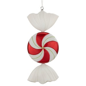 Northlight Peppermint Candy with Glitter Shatterproof Commercial Christmas Ornament - 18" - 1 of 4