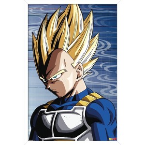 Trends International Dragon Ball Z: Cell Saga - Vegeta Super Saiyan Framed Wall Poster Prints - 1 of 4