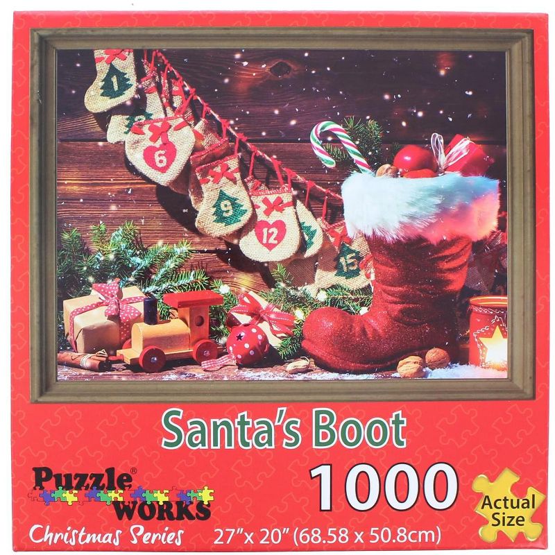 Puzzleworks Santas Boot 1000 Piece Jigsaw Puzzle, 1 of 7