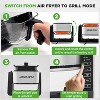 Electric Air Fryer & Grill for Healthy Cooking with 7-in-1 Functions, 4L Glass Pot, Easy Cleanup, White - 2 of 4