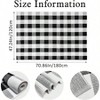 Buffalo Plaid Outdoor Patio Rug 4x6 Feet Cotton Woven Black and White Checkered Washable Carpet for Living Room - 2 of 4