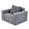 Kumasinova Bean Bag Chair with Pillow,Large Bean Bag Sofa Stuffed High-Density Foam,Bean Bag Chairs for Adults,Comfy Chair for Living/Game Room - 2 of 4