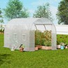 VEVOR Walk-in Tunnel Greenhouse, 9.6x6.4x6.2 ft Hoop House Greenhouse Tunnel, Plant Hot House with Galvanized Steel Frame, White PE Cover - 2 of 4