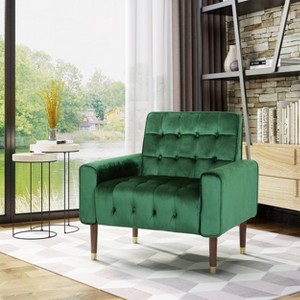 Bourchier Modern Glam Velvet Armchair - Christopher Knight Home - 1 of 4