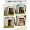 Storage Shed, Portable Garage 7'x10' Outdoor - Waterproof UV-Resistant with 2 Roll-Up Zipper Doors, Anti-Snow Shelter - 2 of 4
