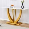NicBex 50Inch Minimalist Rectangular Dining Table with Tempered Glass Tabletop and MDF Legs - 2 of 4