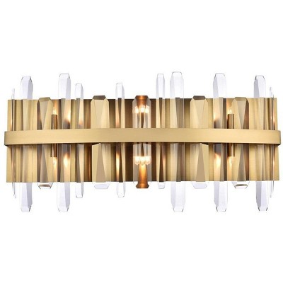 Elegant Lighting Serena 24 inch crystal bath sconce in satin gold