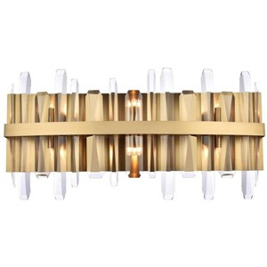 Elegant Lighting Serena 24 inch crystal bath sconce in satin gold - 1 of 4