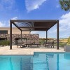 PURPLE LEAF Outdoor Louvered Pergola Sun Shade Outside Canopy with Aluminum Roof for Pool Hot Tub Backyard Garden Pavilion Patio Hardtop Gazebo - 2 of 4