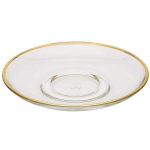 Classic Touch Set of 6 Glass plates with Gold Rim - 1 of 3