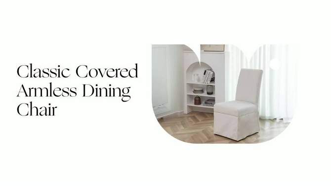 Classic Covered Armless Dining Chair - WOVENBYRD, 2 of 11, play video