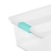 Sterilite Deep Plastic Stackable Storage Container Bin Box Tote with Clear Latching Lid Organizing Solution for Home & Classroom, Clear (4 Pack) - image 4 of 4