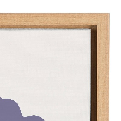 Summer Love Songs Abstract Canvas Art in Natural Frame