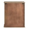 22" x 28" Barnhardt Wooden Wall Cabinet with Sliding Glass Door - Kate & Laurel: Metal Z-Brackets, 3 Shelves - 3 of 4