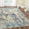 Modern Abstract Area Rug Machine Washable Ultra Thin Non Shedding Pet Friendly Foldable Non Slip Stain Resistant With Bordered Design Floor Carpet - 4 of 4