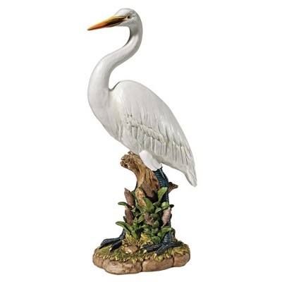 Photo 1 of (READ FULL POST- DAMAGED) Design Toscano The Great White Egret Statue