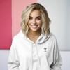 Dalix Martini Embroidered Hoodie Fleece Long Sleeve Cropped Sweatshirt Pullover Womens - 4 of 4