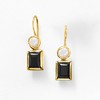 Ross-Simons Onyx and 4.5-5mm Cultured Pearl Drop Earrings in 18kt Gold Over Sterling - 4 of 4