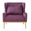 Modern Armchair Velvet Accent Chair Reading Chair Single Sofa Chair - ModernLuxe - 4 of 4