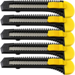 MotoProducts Bulk 6" Box Cutters Black with Snap-Off Blades and Safety Locks - 1 of 3