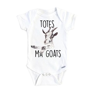 Goat Totes Onesie® Baby Boy Girl Clothes Infant Bodysuit Funny Cute Newborn GS1 - 1 of 3