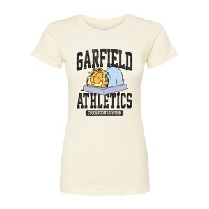 Women's - Garfield - Athletics Couch Potato Division Juniors Fitted Graphic T-Shirt - 1 of 3