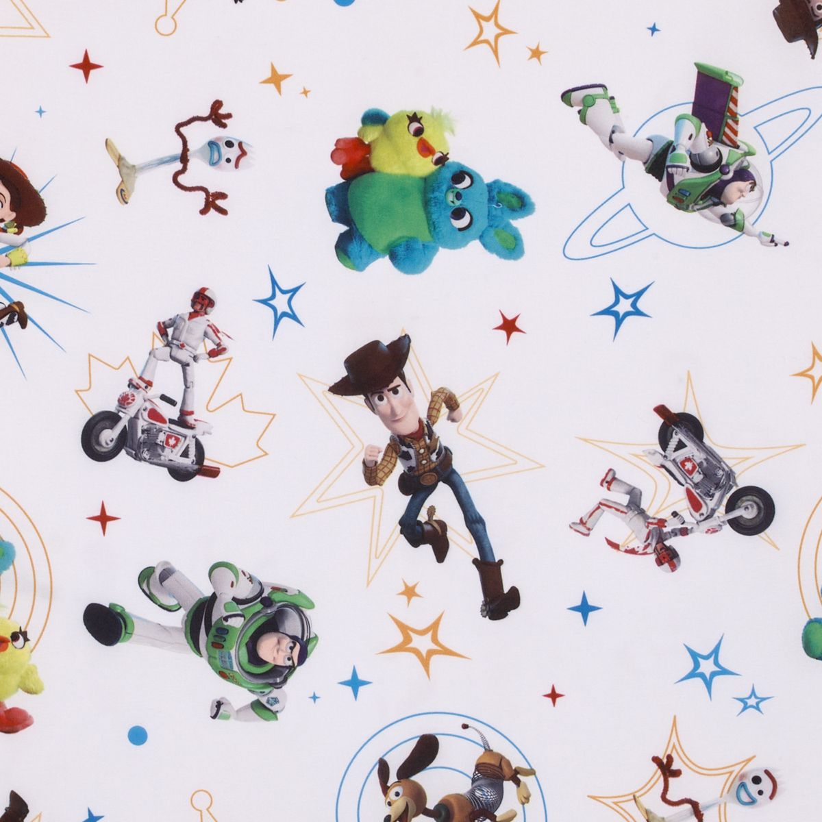 NoJo Disney Toy Story It's Play Time Blue, Green and White Woody, Buzz and The Toys Preschool Nap Pad Sheet - thumbnail 3