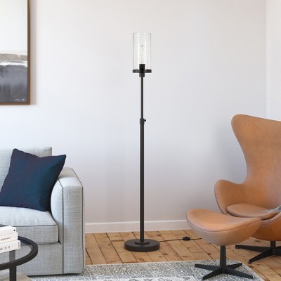 Hudson and Canal 66" Tall Floor Lamp with Glass Shade