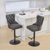 CAVINAS PU Leather Swivel Bar Stools Set of 2,Counter Stools with Tufted Back,Kitchen Chairs for Kitchen Island,Home Pub - 2 of 4