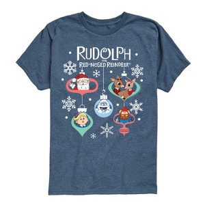Boys' - Rudolph - Rudolph Ornaments Short Sleeve Graphic T-Shirt - 1 of 4