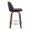 24" Mid-Century Modern Swivel Fixed-Height Counter Stool Set of 2 - 3 of 4