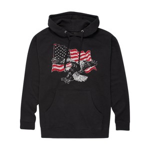 Men's - Instant Message - Eagle Flag Graphic Fleece Pullover Hoodie - 1 of 4