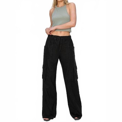 Women's Wide Leg Linen Cargo Pants - RISEN