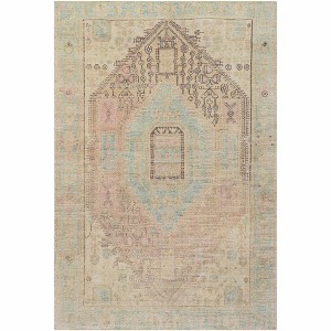 Hauteloom Rickinghall Peach&Sage Medallion Beige Rug - 1 of 4