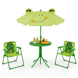 Infans Kids Picnic Table & Chair Set with 2 Folding Chairs & Height Adjustable Umbrella - 1 of 1