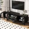 NicBex TV Stand Entertainment Center with Fluted Glass Doors for TVs up to 75 Inches for Living Room, Bedroom - 2 of 4
