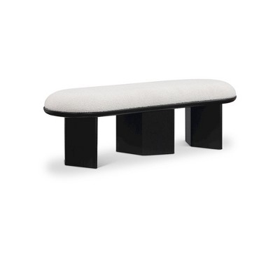Meridian Furniture,Wilshire Boucle Fabric Bench